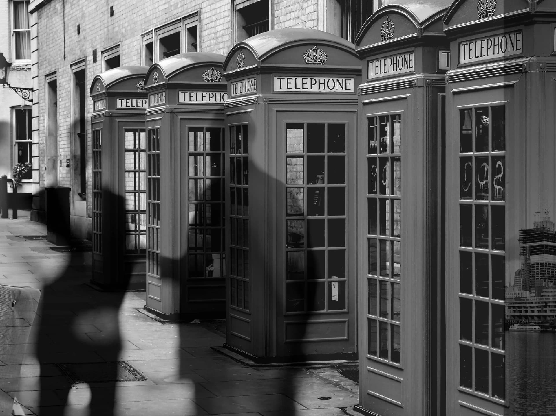 Vintage telephone booths